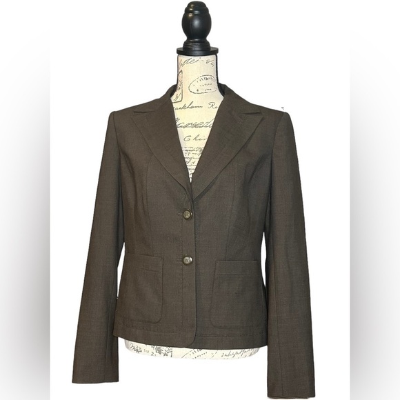 Alfani Jackets & Blazers - Alfani Women's Mahogany Brown blazer Jacket 95% Wool Blazer Jacket Sz 10P EUC